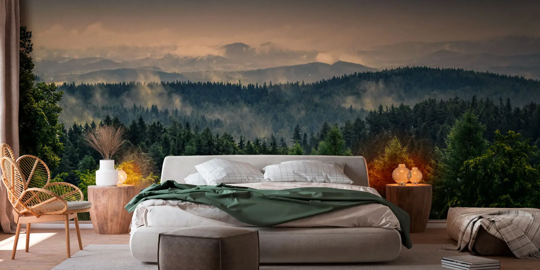 Фототапет Дървета на дървета в мъглата u72174