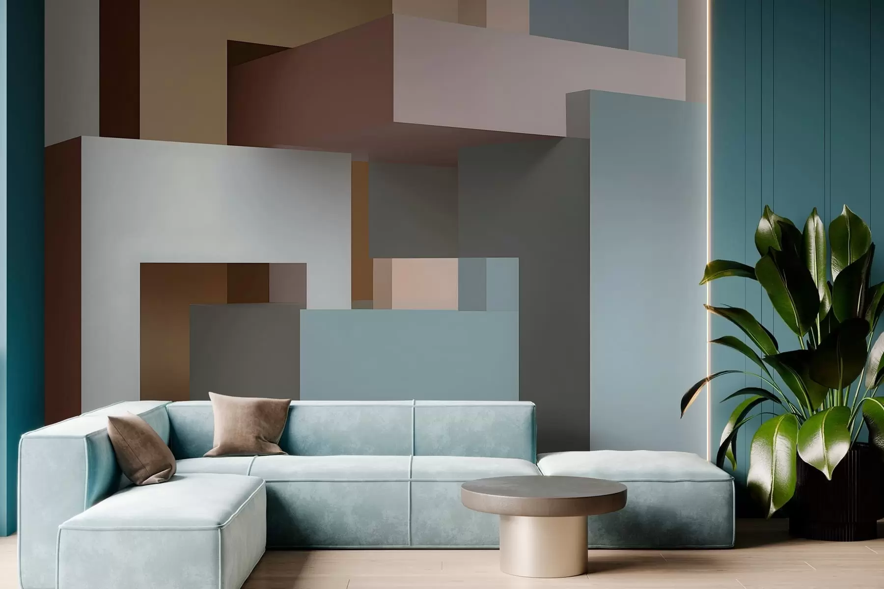 Фототапет абстрактна геометрия в 3D стил w05065