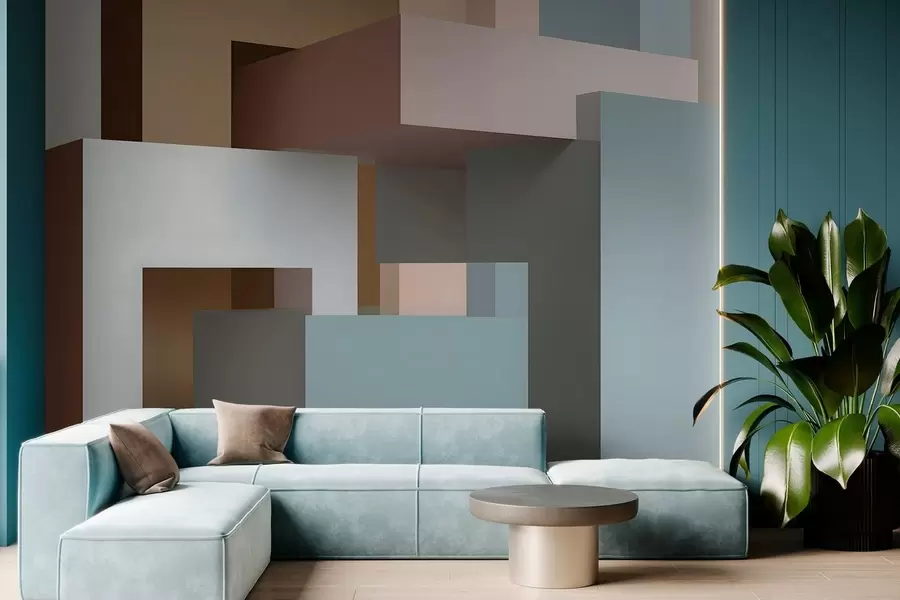 Фототапет абстрактна геометрия в 3D стил w05065