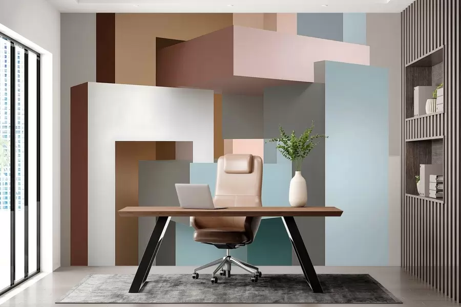 Фототапет абстрактна геометрия в 3D стил w05065