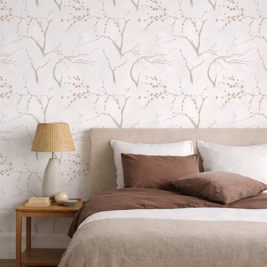 Фототапет Леки клони с розови цветове a01111v1