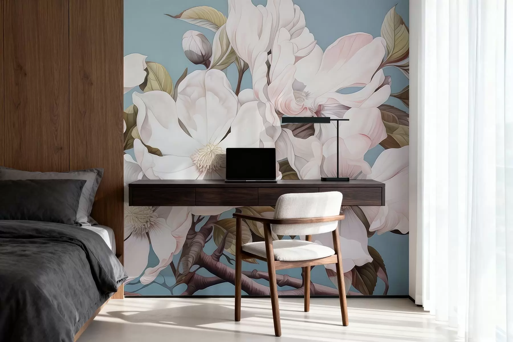 Фототапет Буйни цветя на клон на дърво w05178