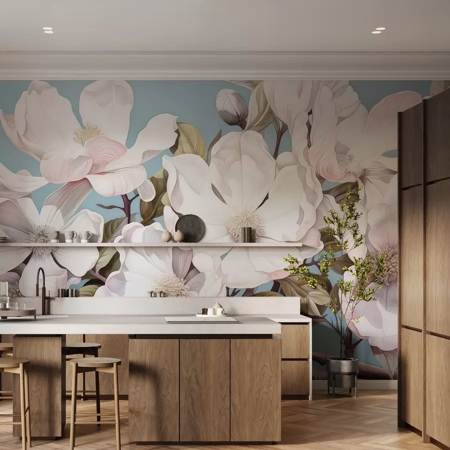 Фототапет Буйни цветя на клон на дърво w05178