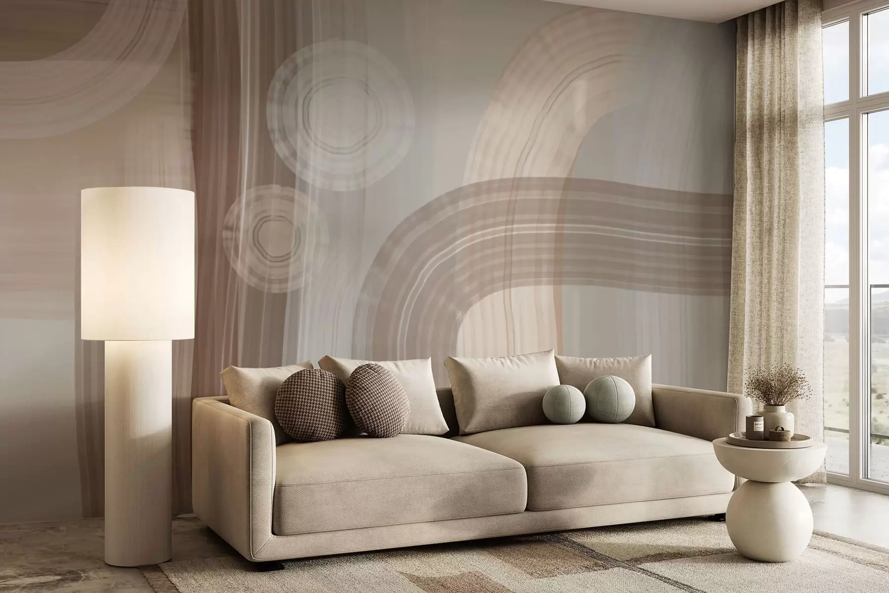 Фототапет съвременна абстракция широки мазки с четка w04876