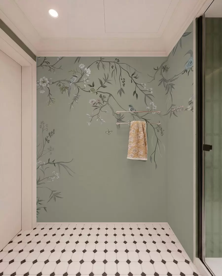 Фототапет Цветен мотив с птици на хладен фон w05127v6