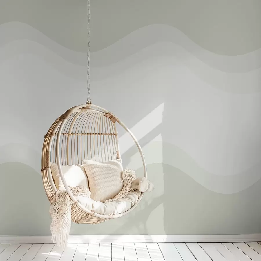 Фототапет Абстрактни вълни в светлозелена палитра w05132v1