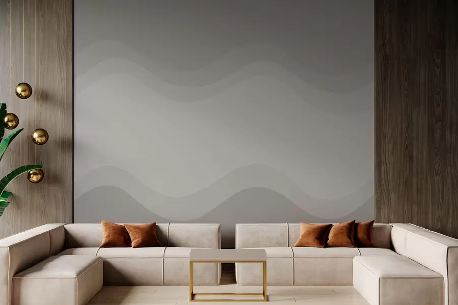 Фототапет Абстрактни вълни в неутрална бежова палитра w05132v3