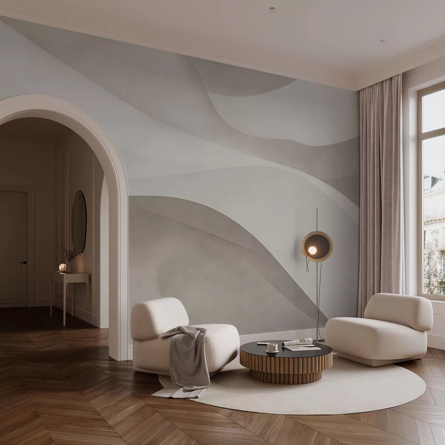 Фототапет Абстрактна стена, вълни w09694