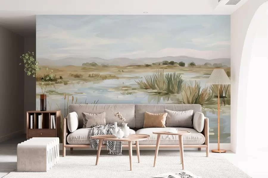 Фототапет Тихо и спокойно езеро, живописен пейзаж w05214