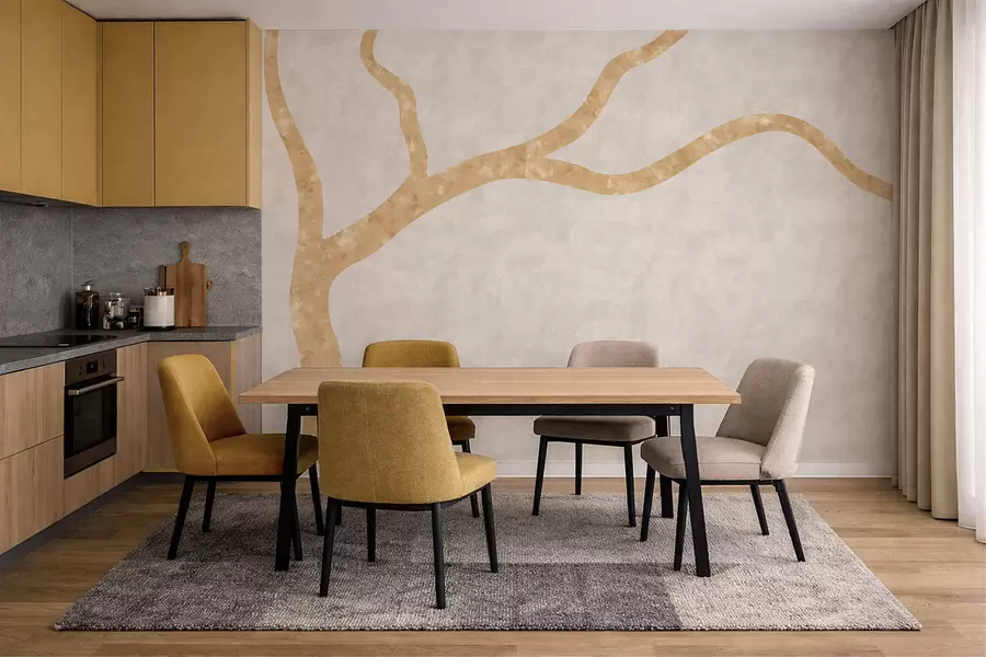 Фототапет Светъл клон на блед фон w05144