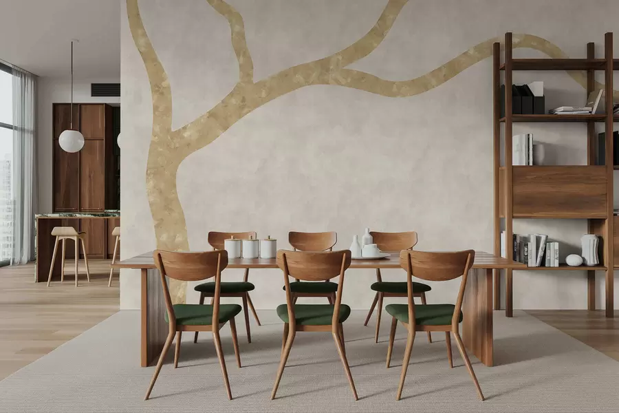 Фототапет Светъл клон на блед фон w05144