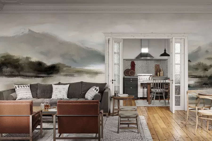 Фототапет Боядисани планини w05248