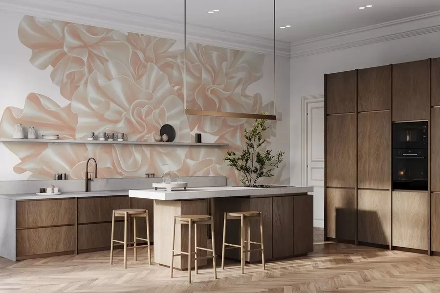 Фототапет Имитация на цветя от панделки w05252