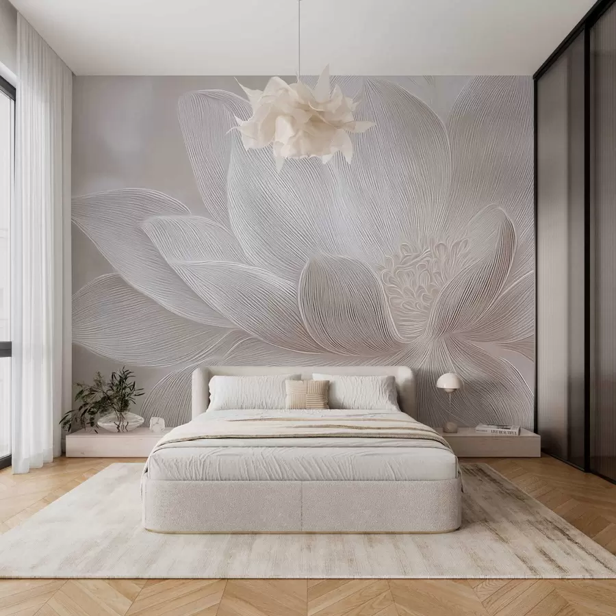 Фототапет Абстрактни вълни в светлобежови тонове w05266