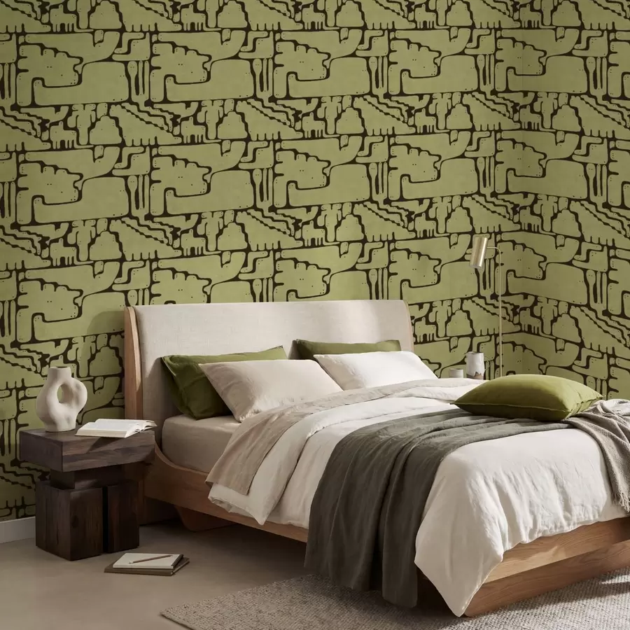 Фототапет Абстрактен мотив с тъмни линии a01122v1