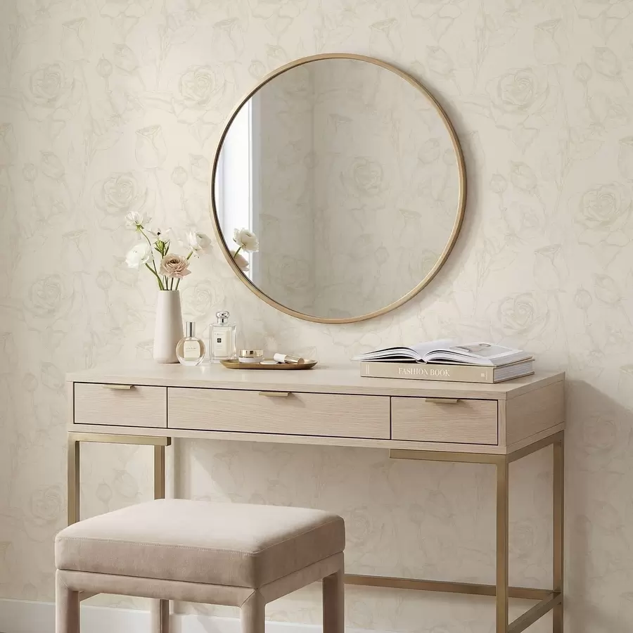 Фототапет Светлорозов мотив върху бежов фон a01124