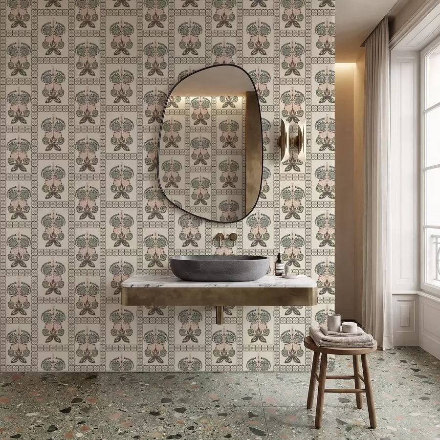 Фототапет Декоративен мотив с пеперуди и цветя a01125