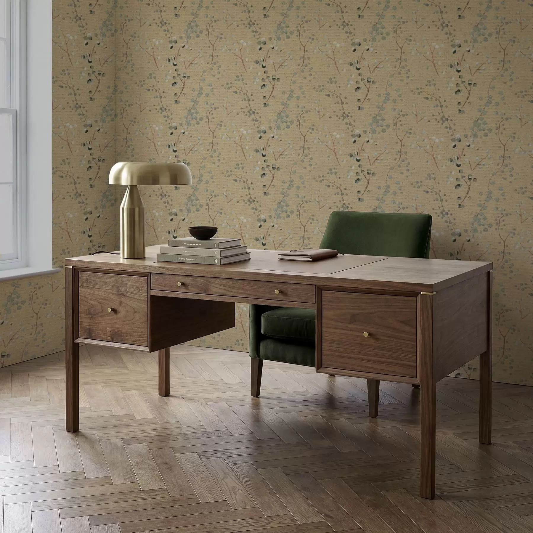 Фототапет Абстрактен ботаничен мотив с кръгове a01126