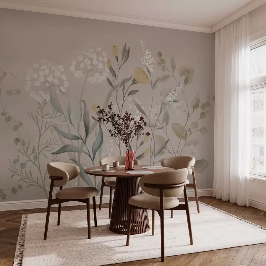 Фототапет Ботаничен състав в топли бежови тонове w05154v2