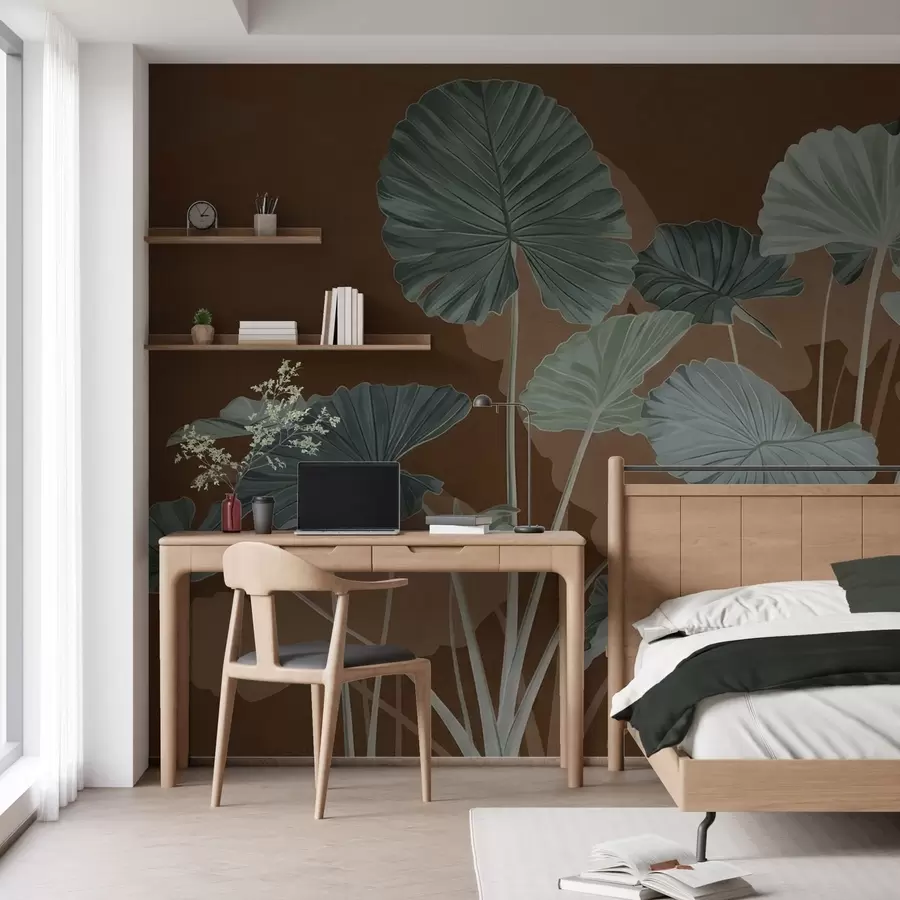 Фототапет Градина с боядисани лотоси w05364v1