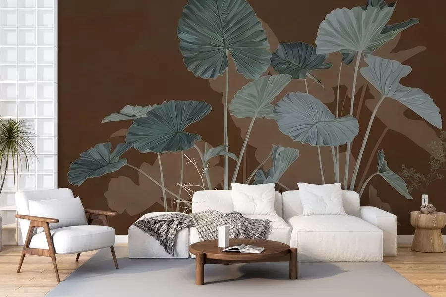 Фототапет Градина с боядисани лотоси w05364v1