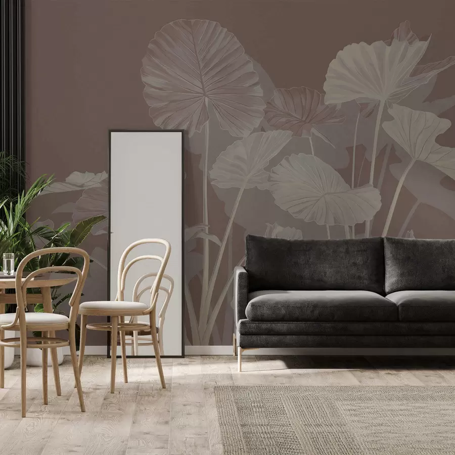 Фототапет Градина с боядисани лотоси w05364v2