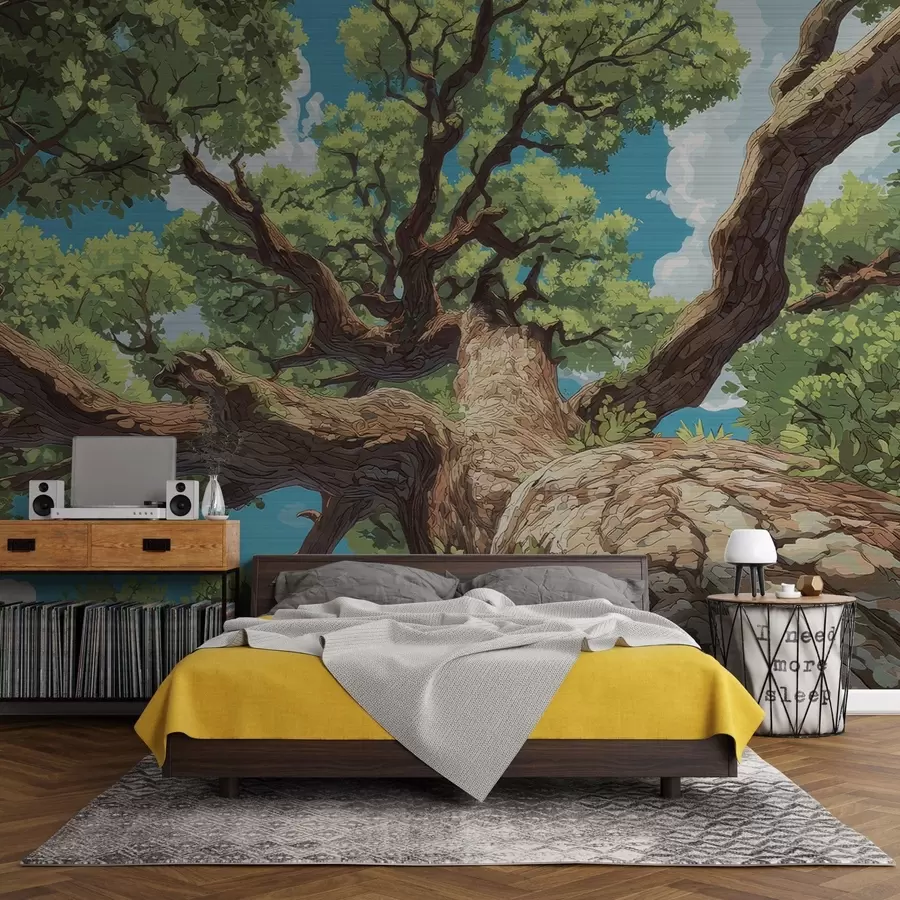 Фототапет Величествена мозаечна дърво w05368