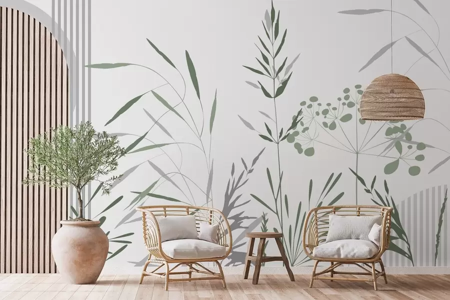 Фототапет Абстрактни силуети на растителност w05375