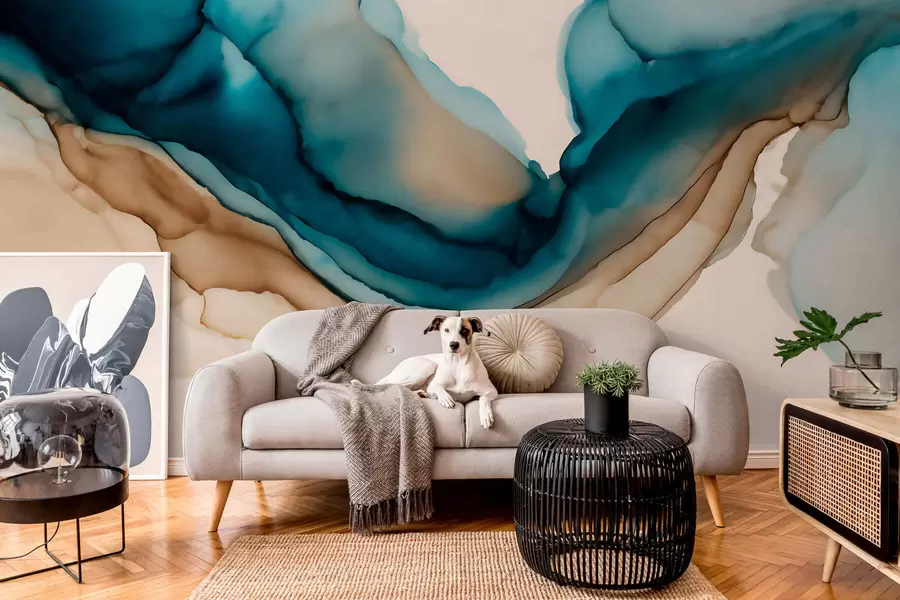 Фототапет абстрактна текстура в стил „алкохолни мастила“ w05238