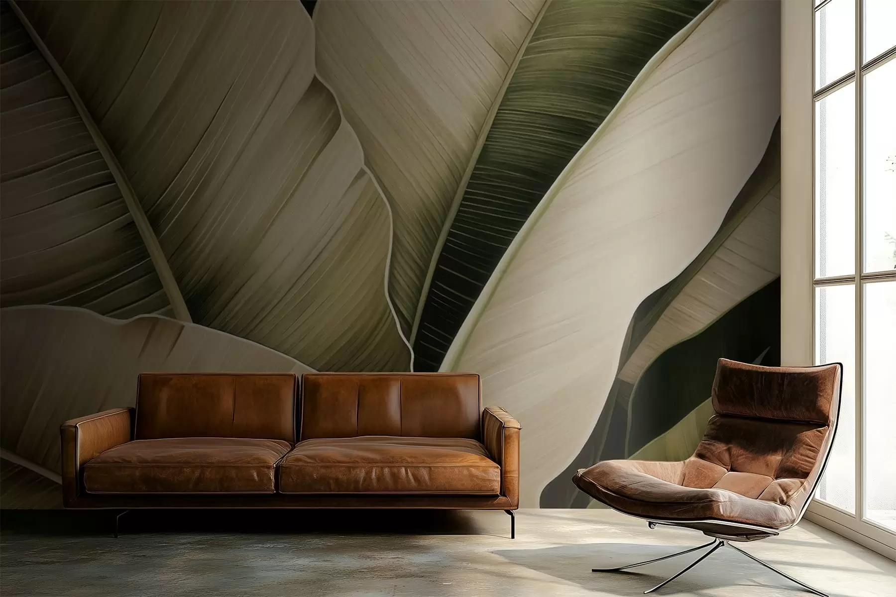 Фототапет Бананови листа, дълги листа w05403