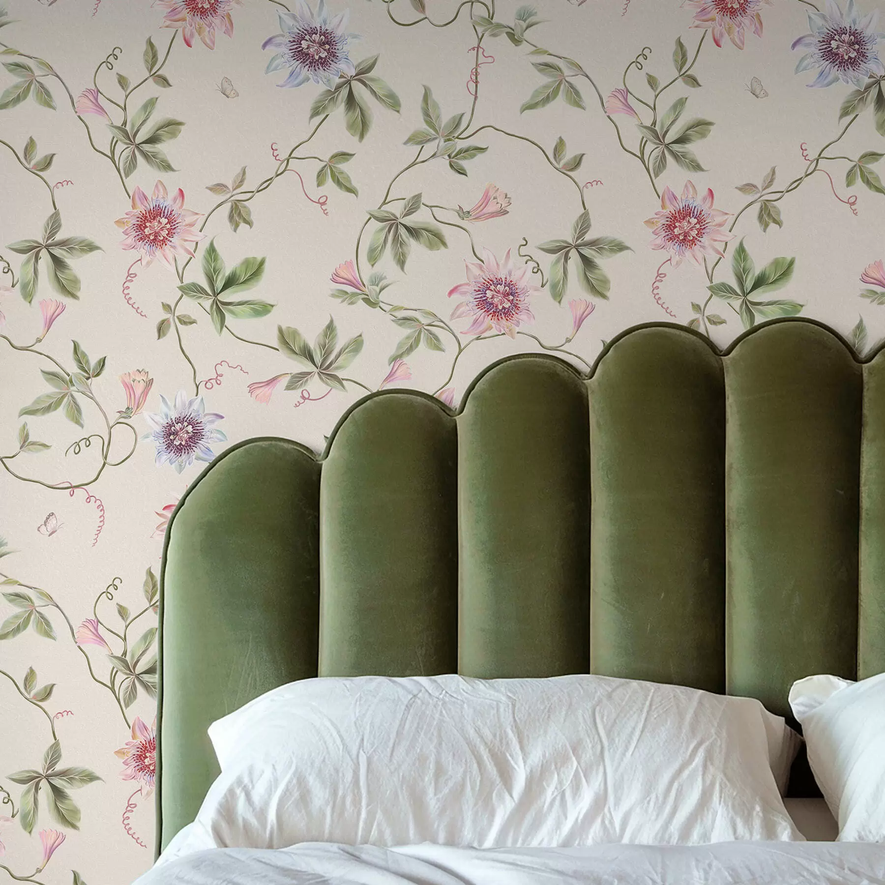 Фототапет Мотив с екзотични цветя и лози a01131