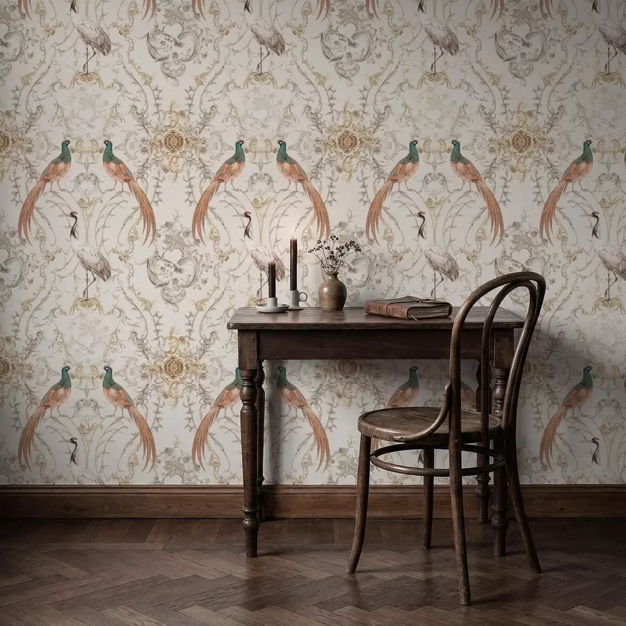 Фототапет Декоративен мотив с птици и орнаменти a01156