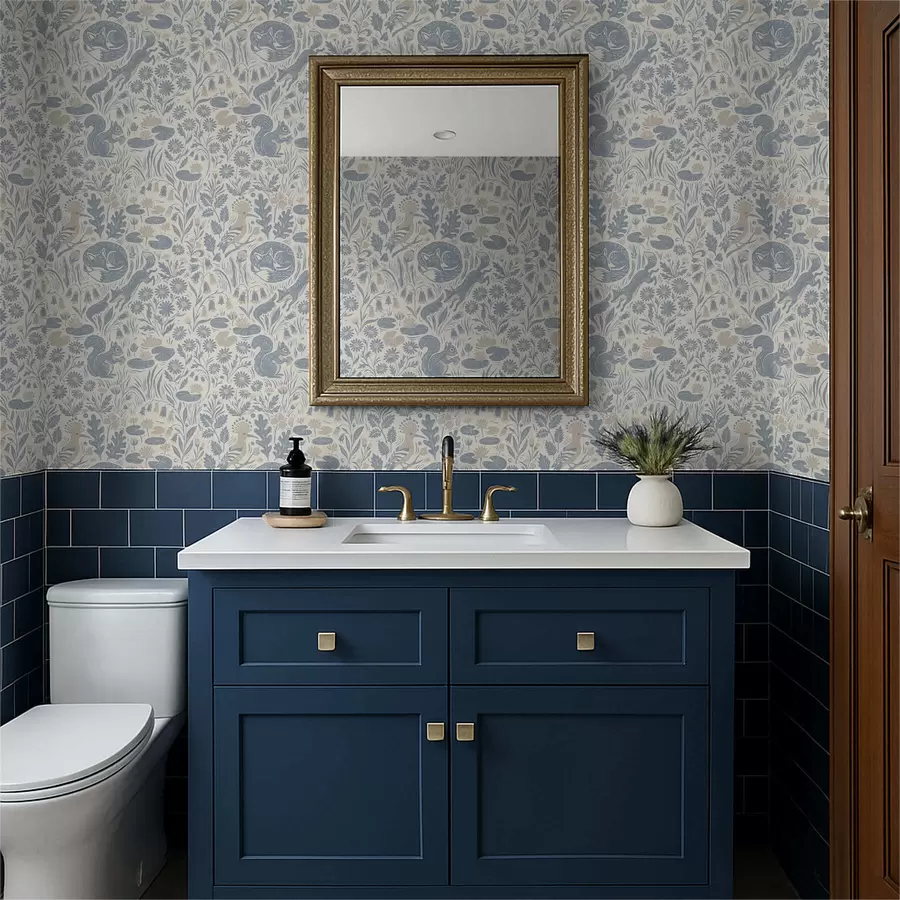 Фототапет Декоративен мотив с горски животни a01158