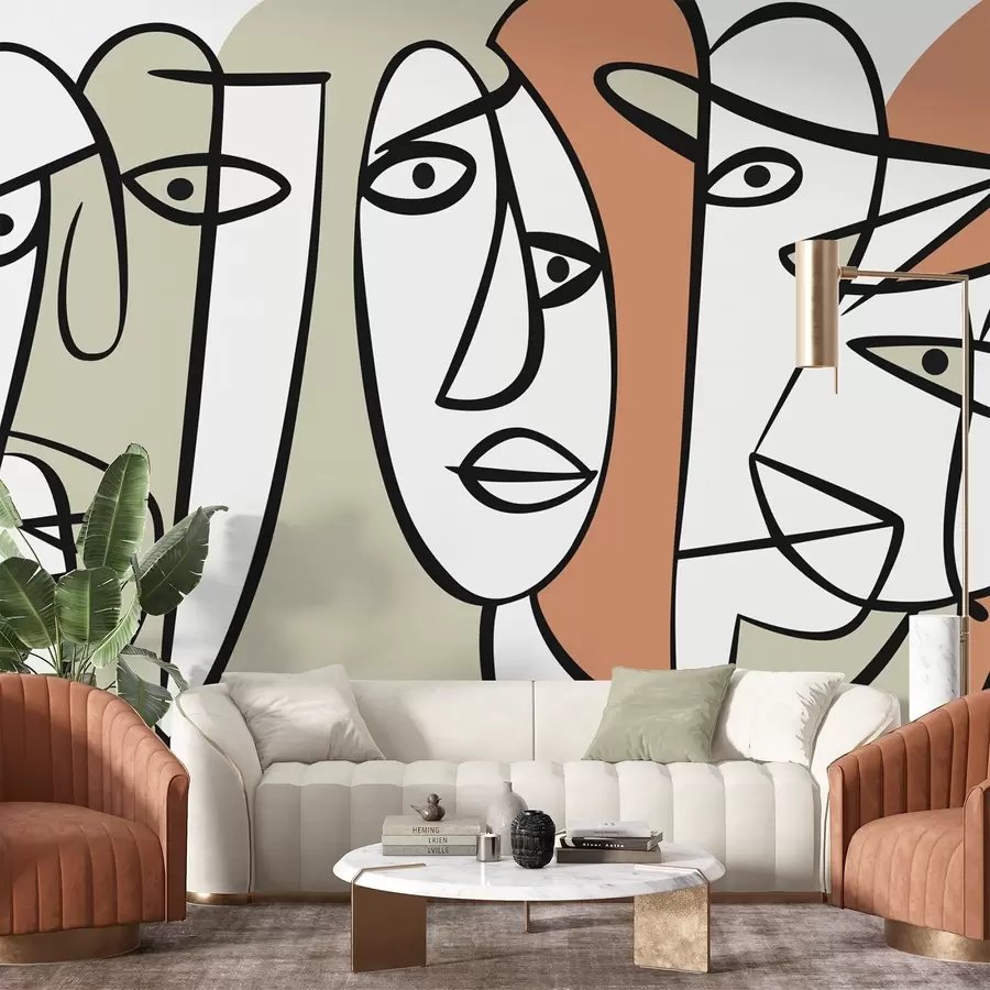 Фототапет Абстрактни лица w05504