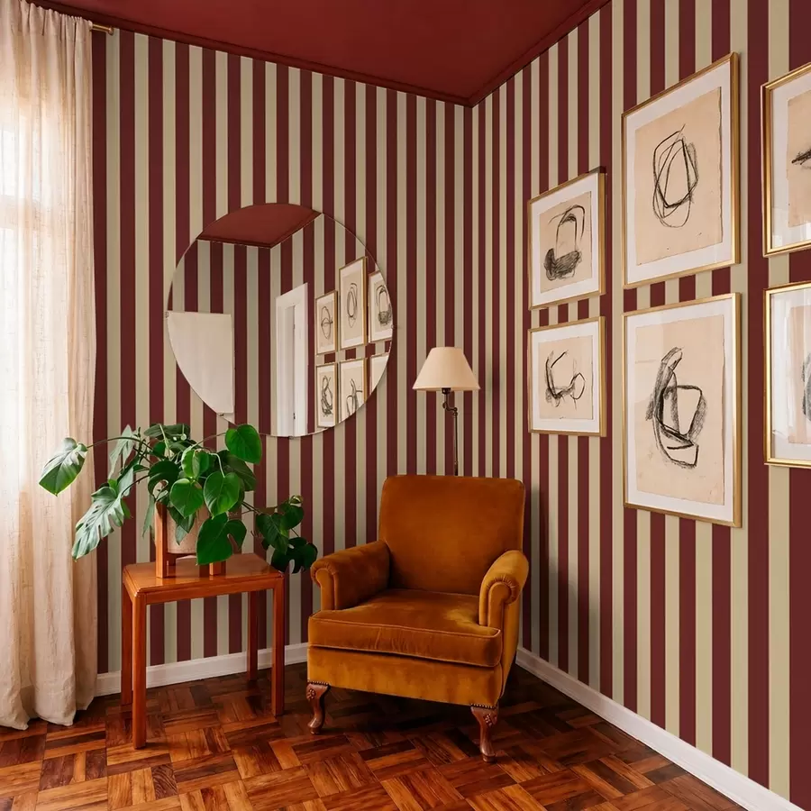 Фототапет Червени и бежови вертикални ивици a01179