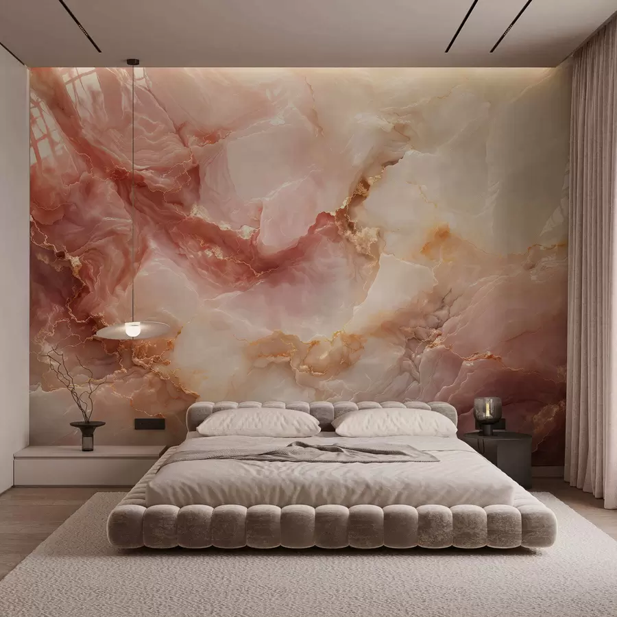Фототапет Имитация на розов мрамор w05519