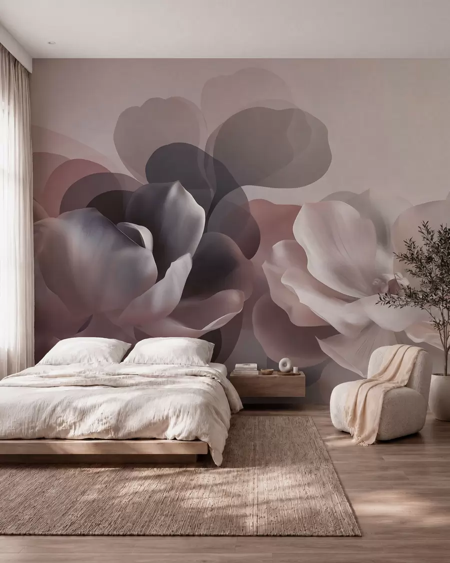Фототапет Абстрактна флорална композиция с магнолии w09930