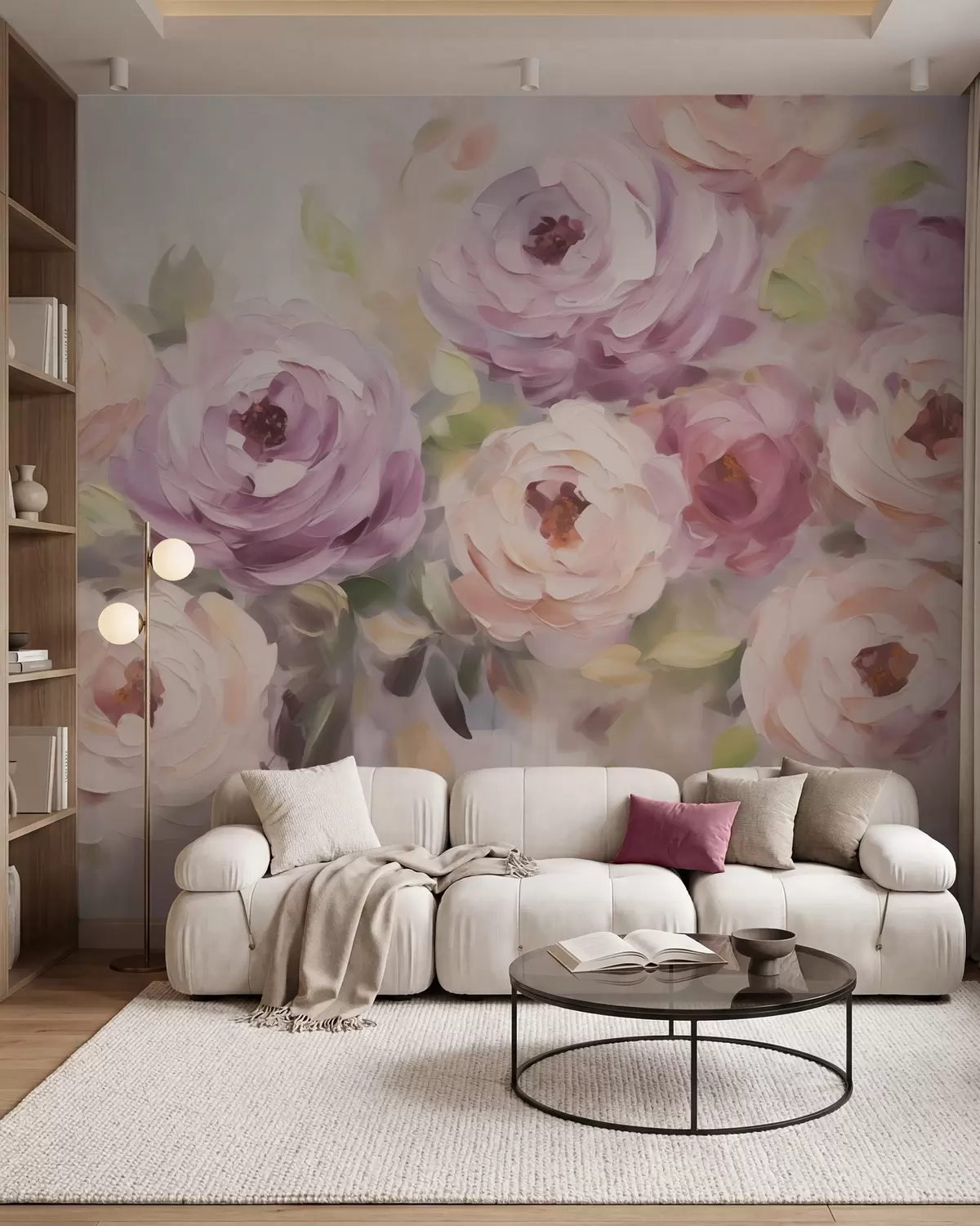 Фототапет Абстрактни рози, имитация на картина w05996