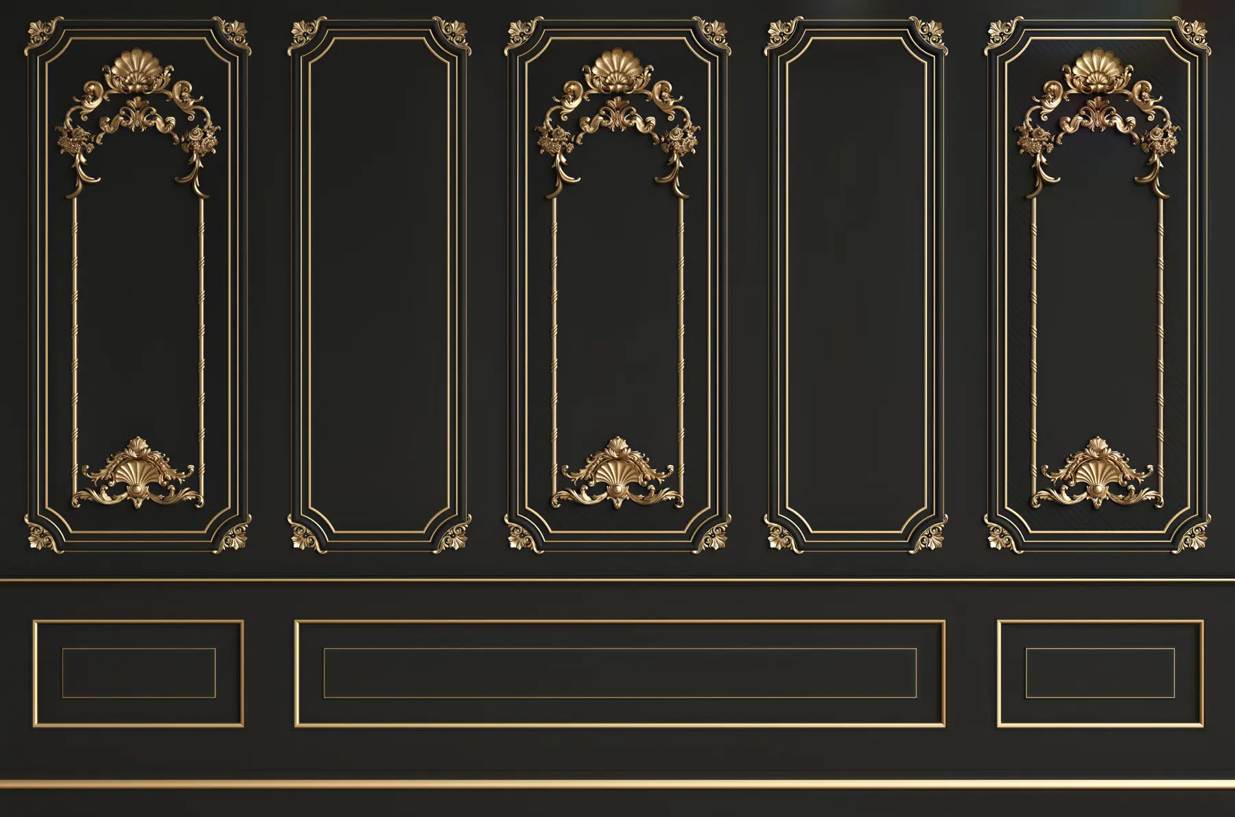 Фототапет Класическа френска стена Buzeri в черно u72623