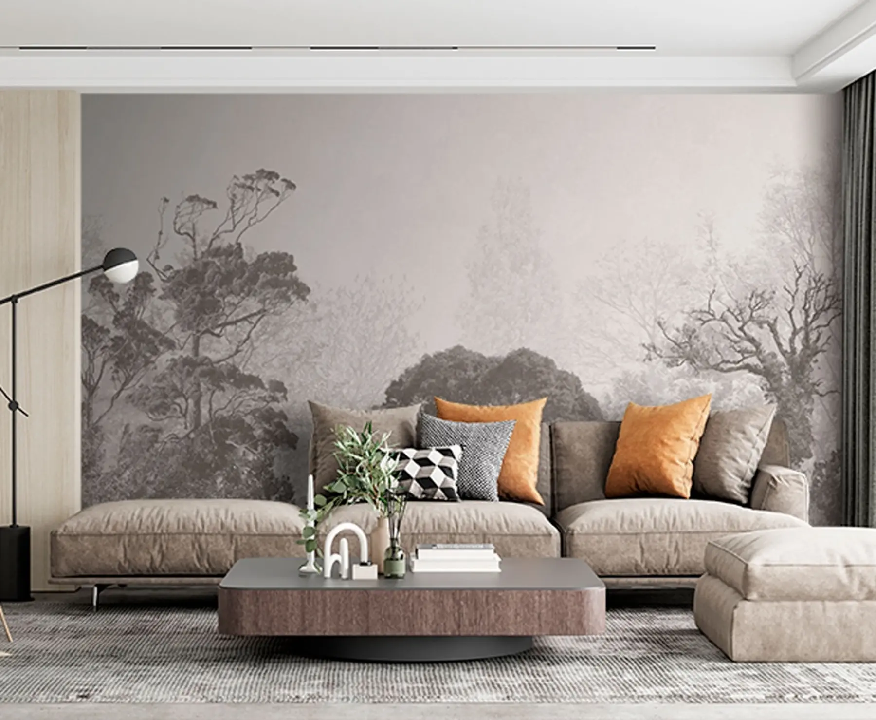 Фототапет Дървета на фона на гръндж u79824