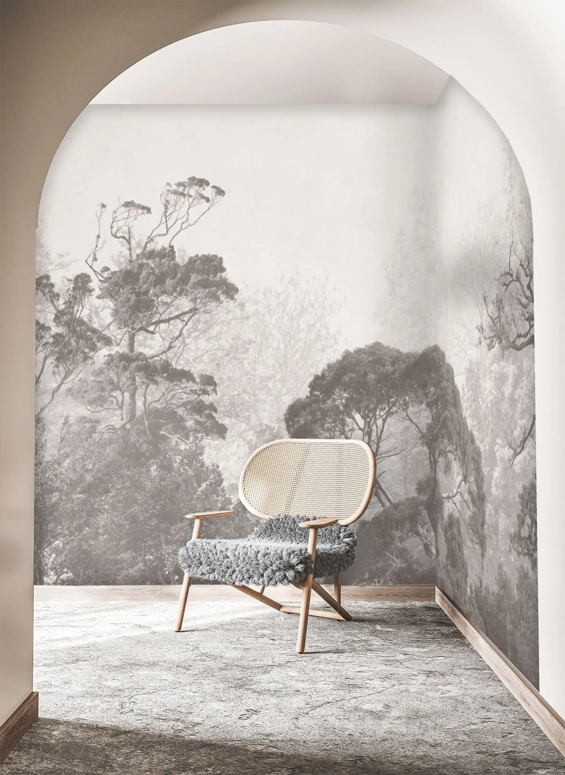 Фототапет Дървета на фона на гръндж u79824