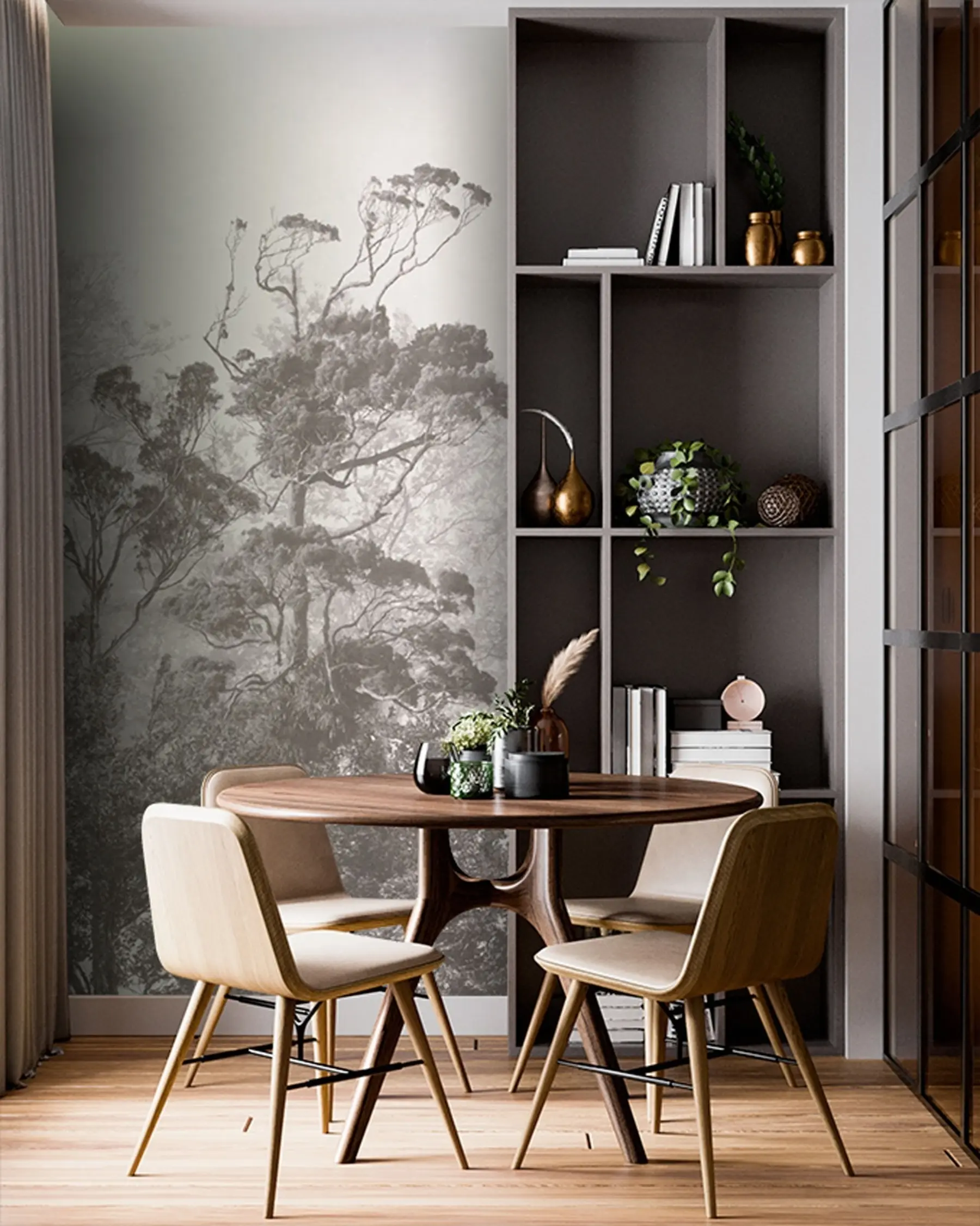 Фототапет Дървета на фона на гръндж u79824