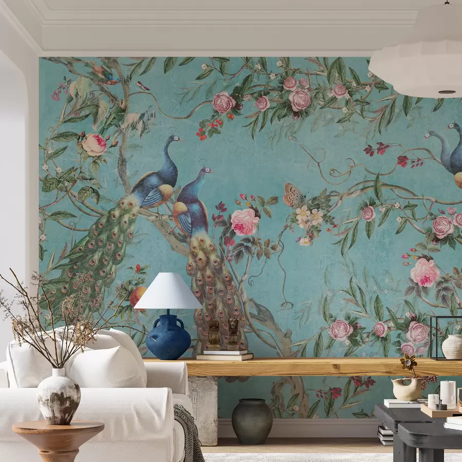 Фототапет Птица, цвете и гръбначно животно u12428