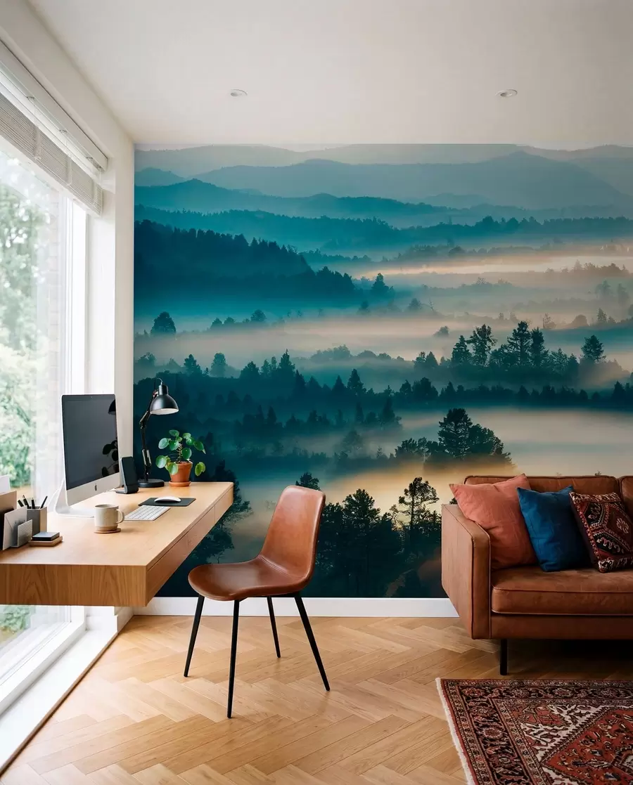 Фототапет Стени от мъгла в гората u73865