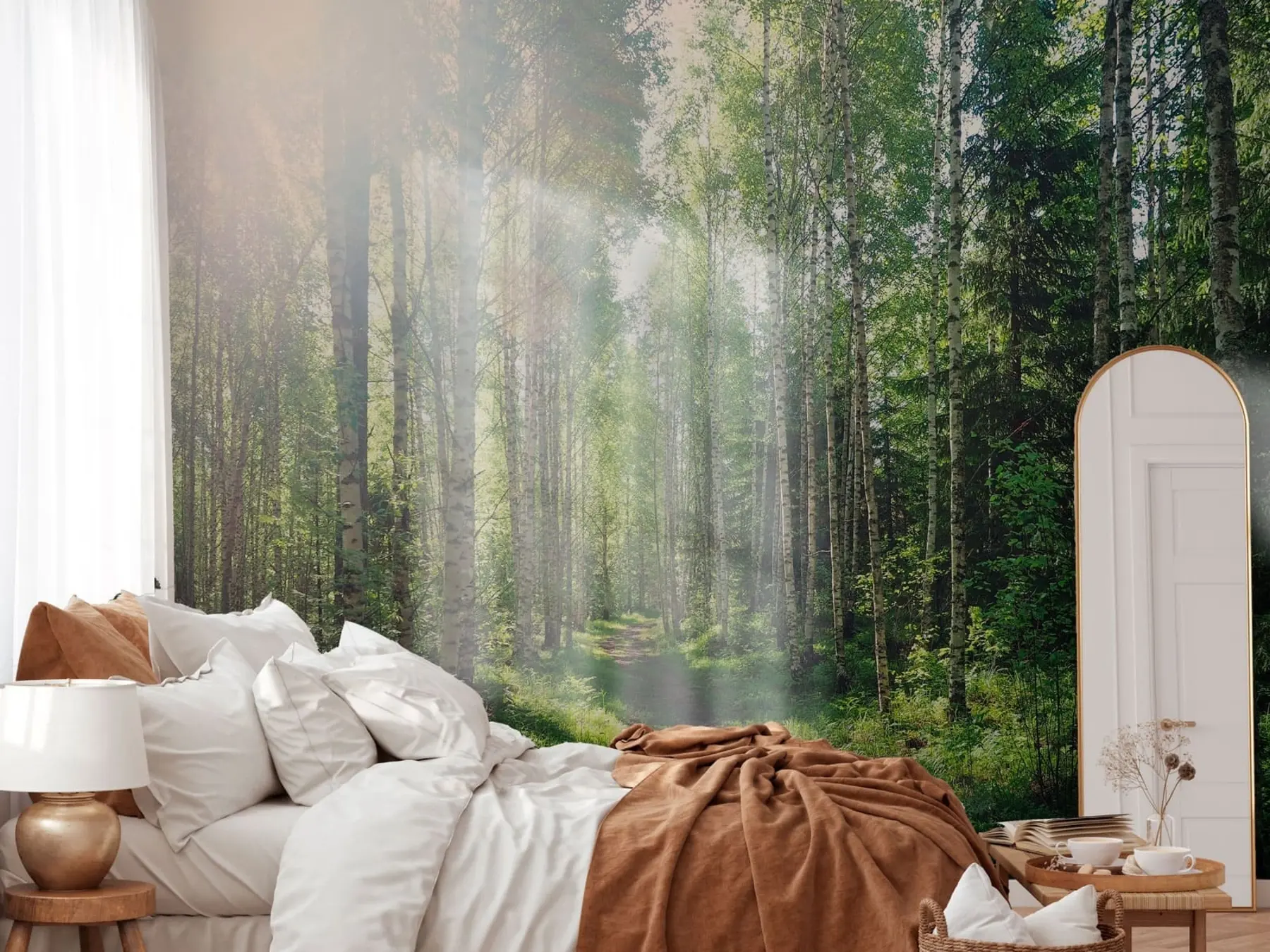 Фототапет Зелено слънце във Финландия u74235