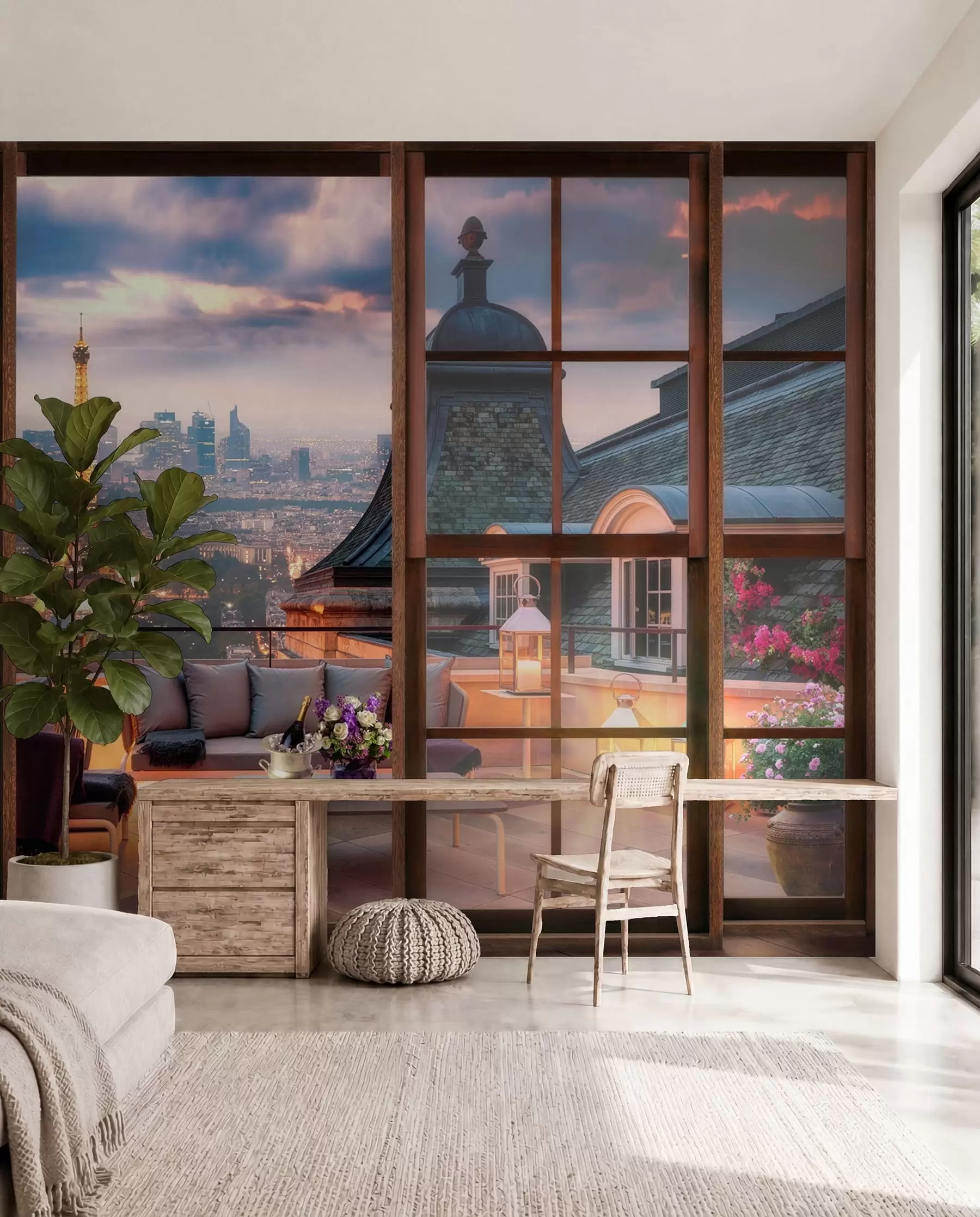 Фототапет Облак, сграда и небе u60794