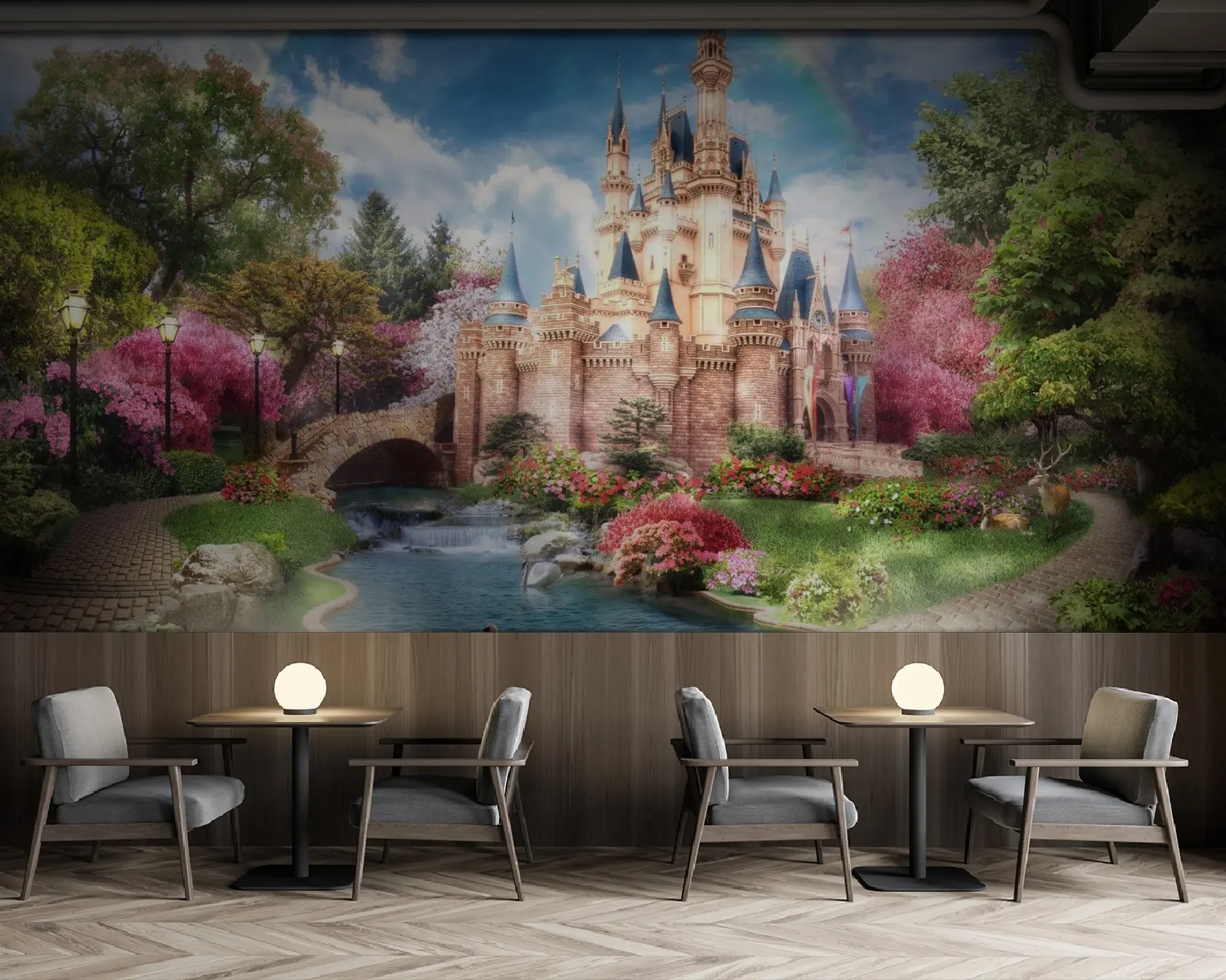 Фототапет Дъга над приказния замък u61850