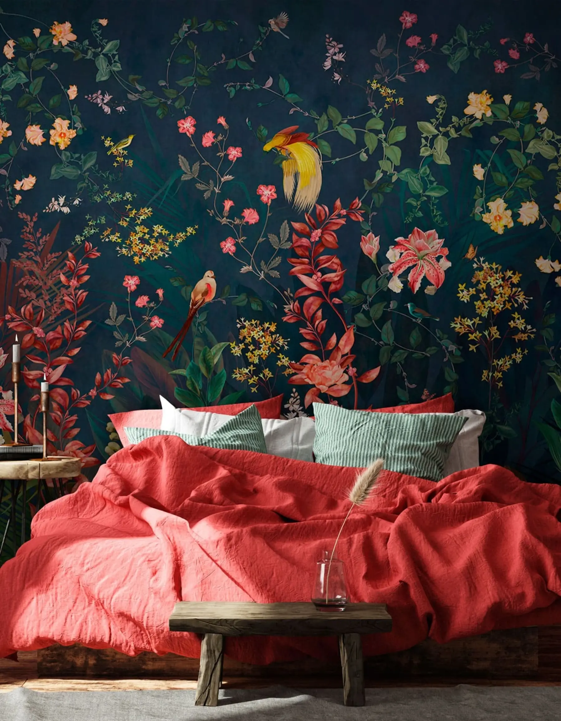 Фототапет Ярки клони и птици в стил шиноазери u74744