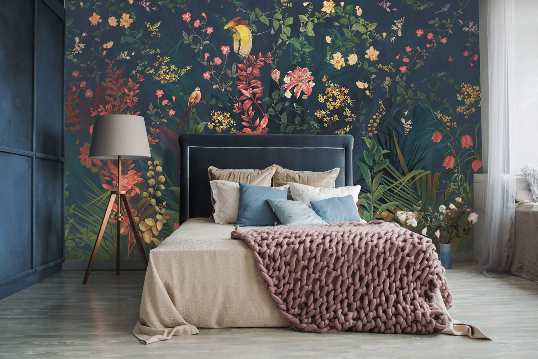 Фототапет Ярки клони и птици в стил шиноазери u74744