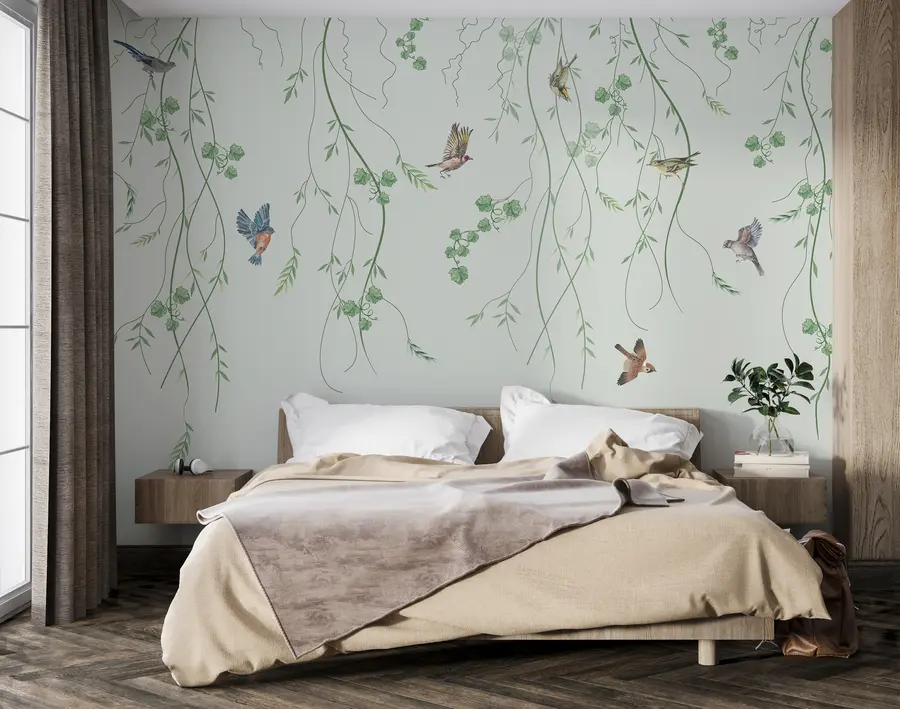 Фототапет Клони с птици, Chinoiserie u94493